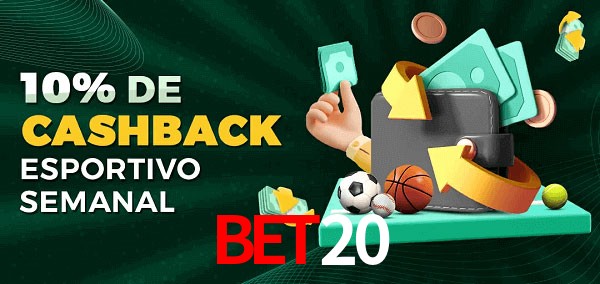 10% de bônus de cashback na bet20