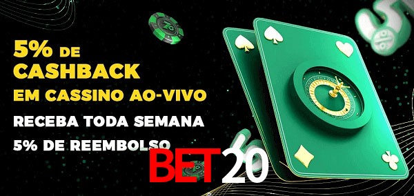 Promoções do cassino ao Vivo bet20
